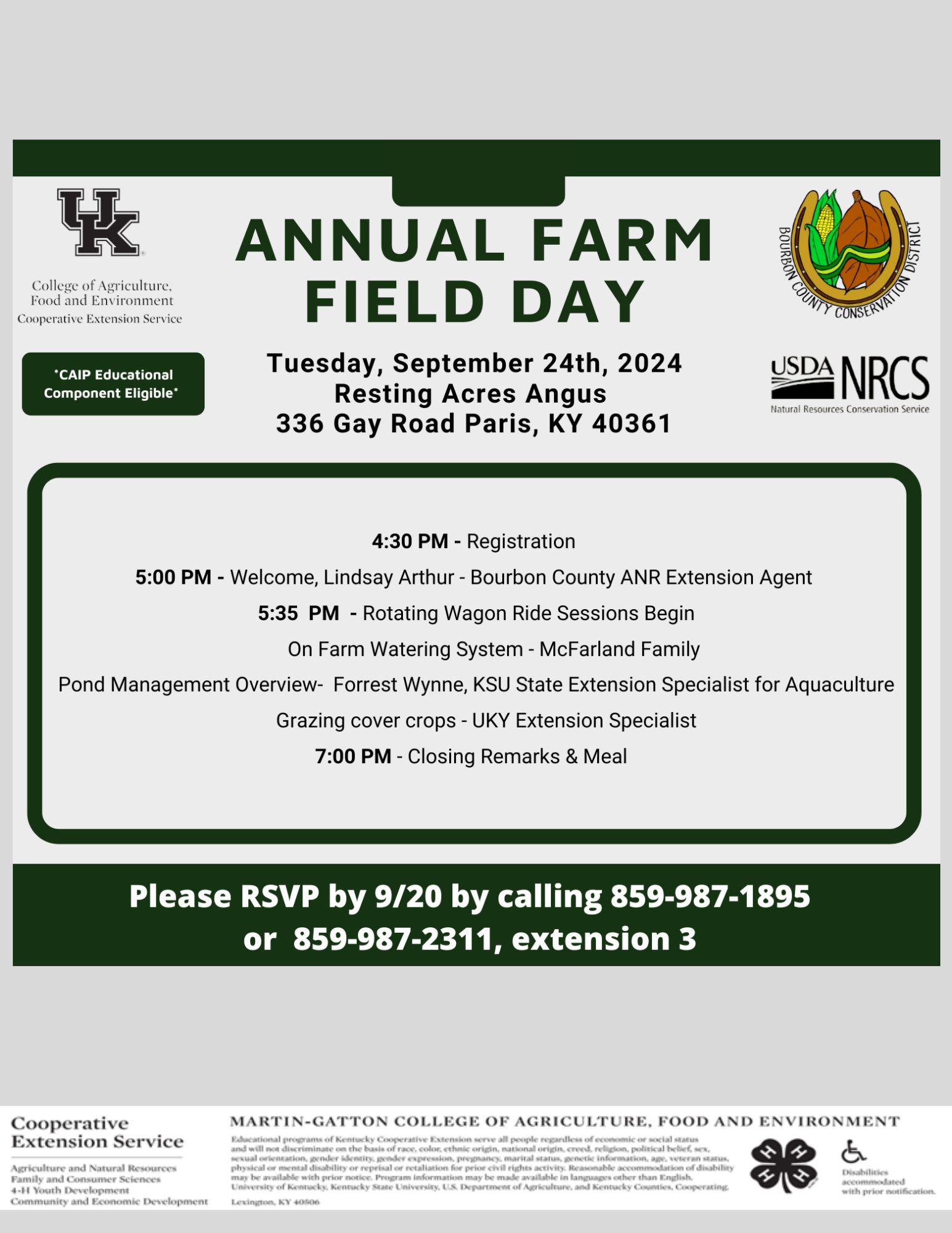 Annual Farm Field Day